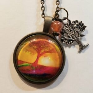 Tree of life Charm necklace with charms